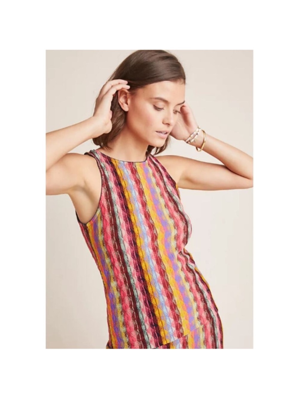 Aldomartins | Anthropologie Marbella Knit Tank Top Sz L - Picture 5 of 13